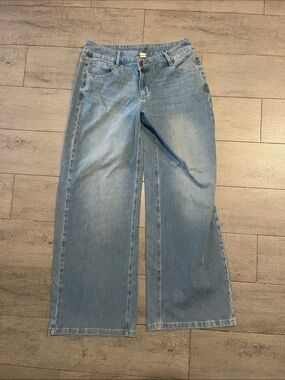 HALARA Light Blue Wide-Leg Jeans